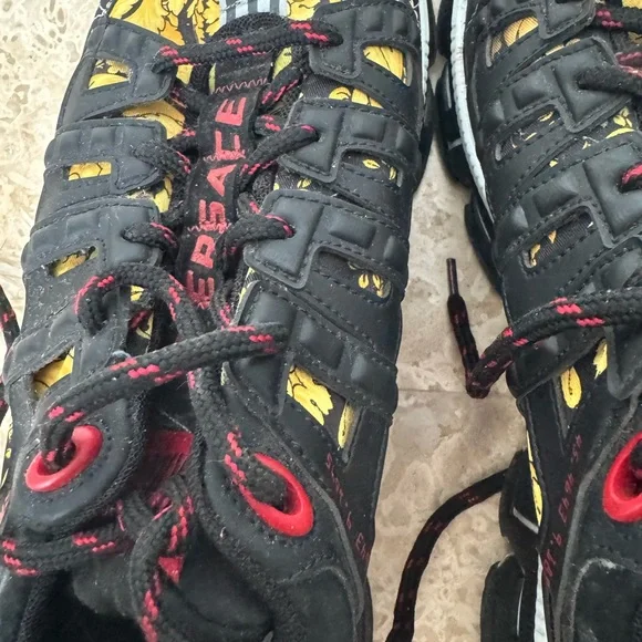 Versace Black and Gold Sneakers with Red Accents - Picture 2 of 6